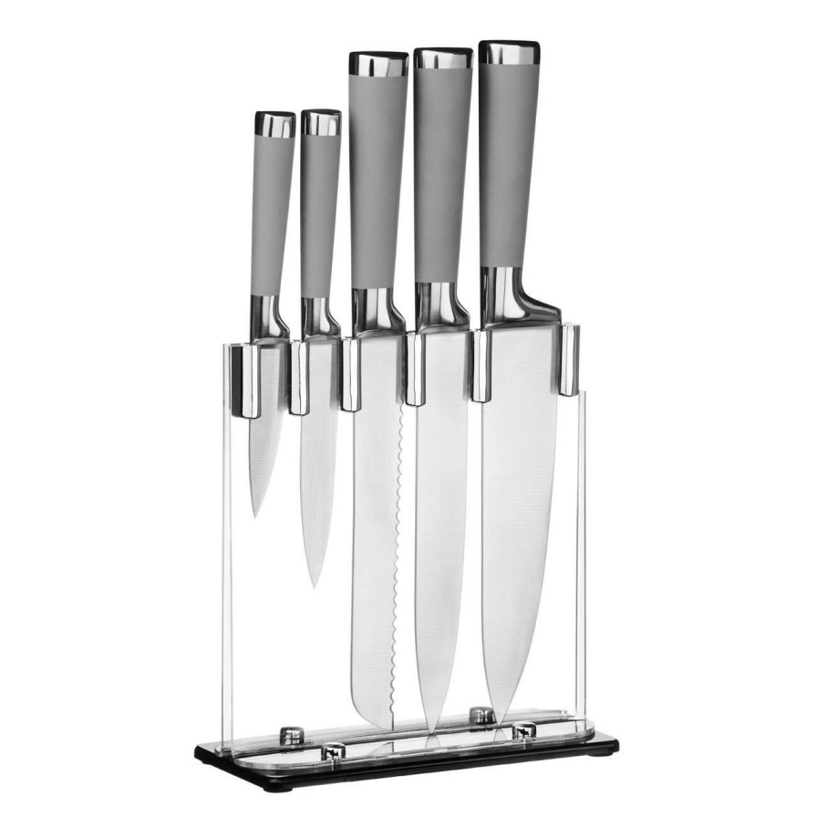 Kitchen and Dining Premier Knives and Knife Sets and Accessories | 5Pc Knife Set With Grey Handles