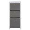 FURNITURE Premier Storage | Lindo 3 Grey Fabric Drawers Cabinet