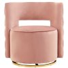 FURNITURE Fifty Five South Media and TV Units | Yasmeen Pink Velvet Swivel Chair