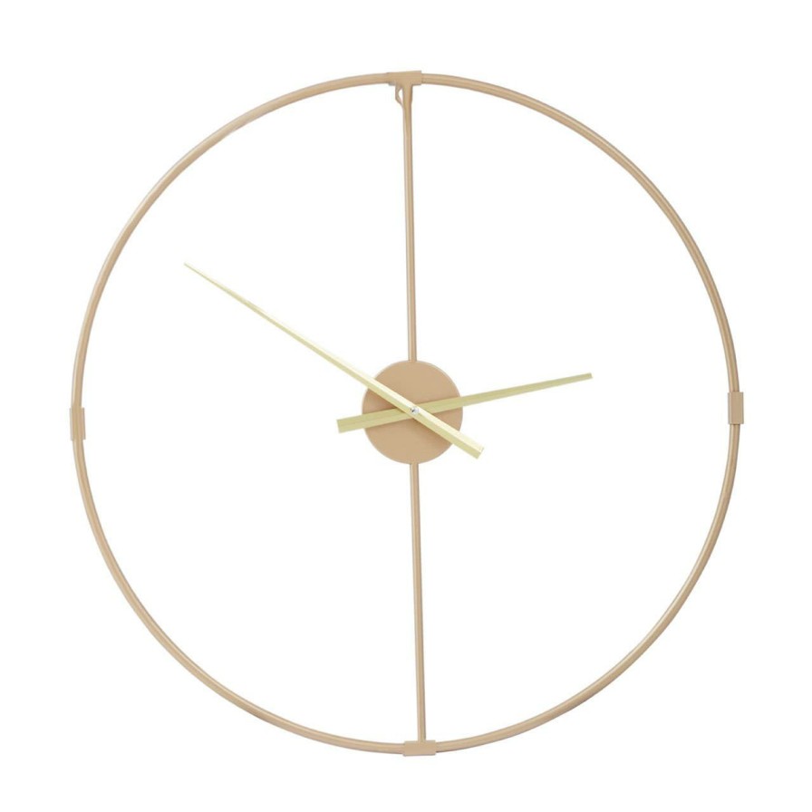 Accessories Premier Wall Clocks | Wall Clock With Gold Finish Metal Open Frame