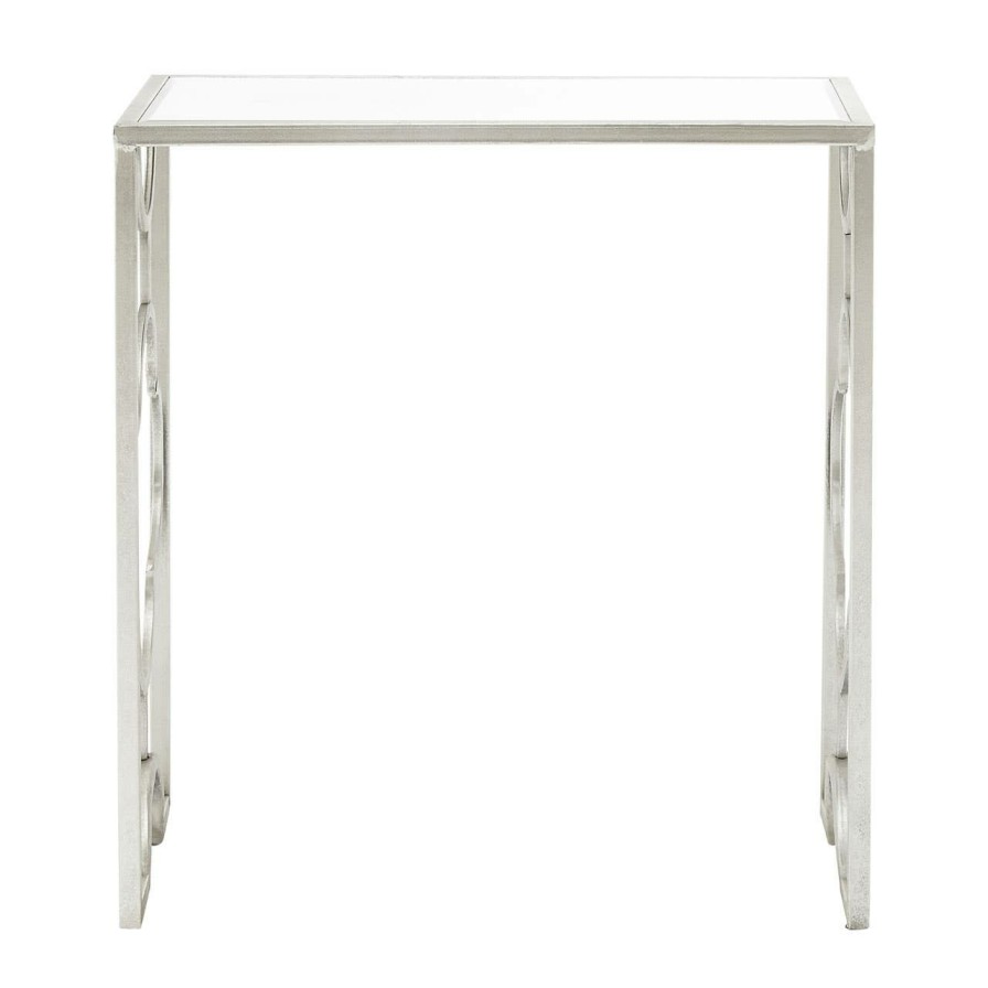 FURNITURE Premier Side Tables | Set Of Two Merlin Silver Leaf Side Tables