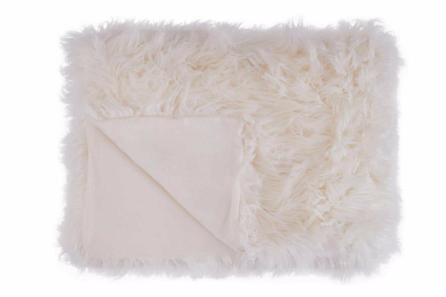 Accessories Bosie Throws and Blankets | Bosie Lamina Cream Throw