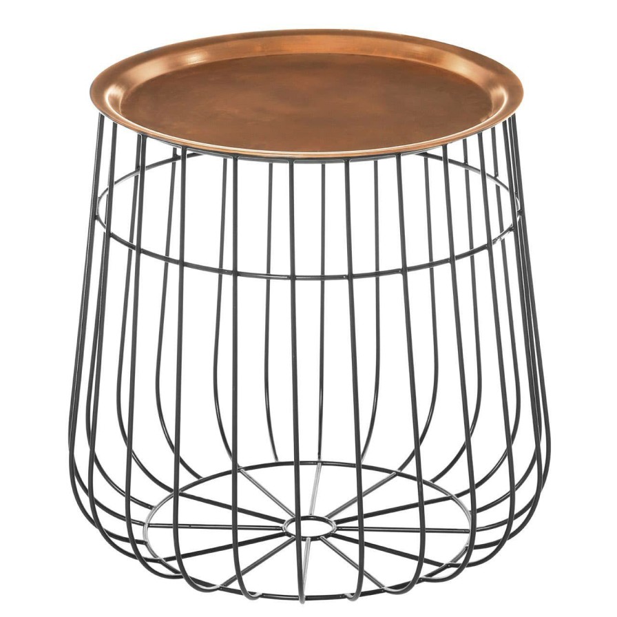 FURNITURE Fifty Five South Side Tables | Templar Copper And Black Finish Tray Table