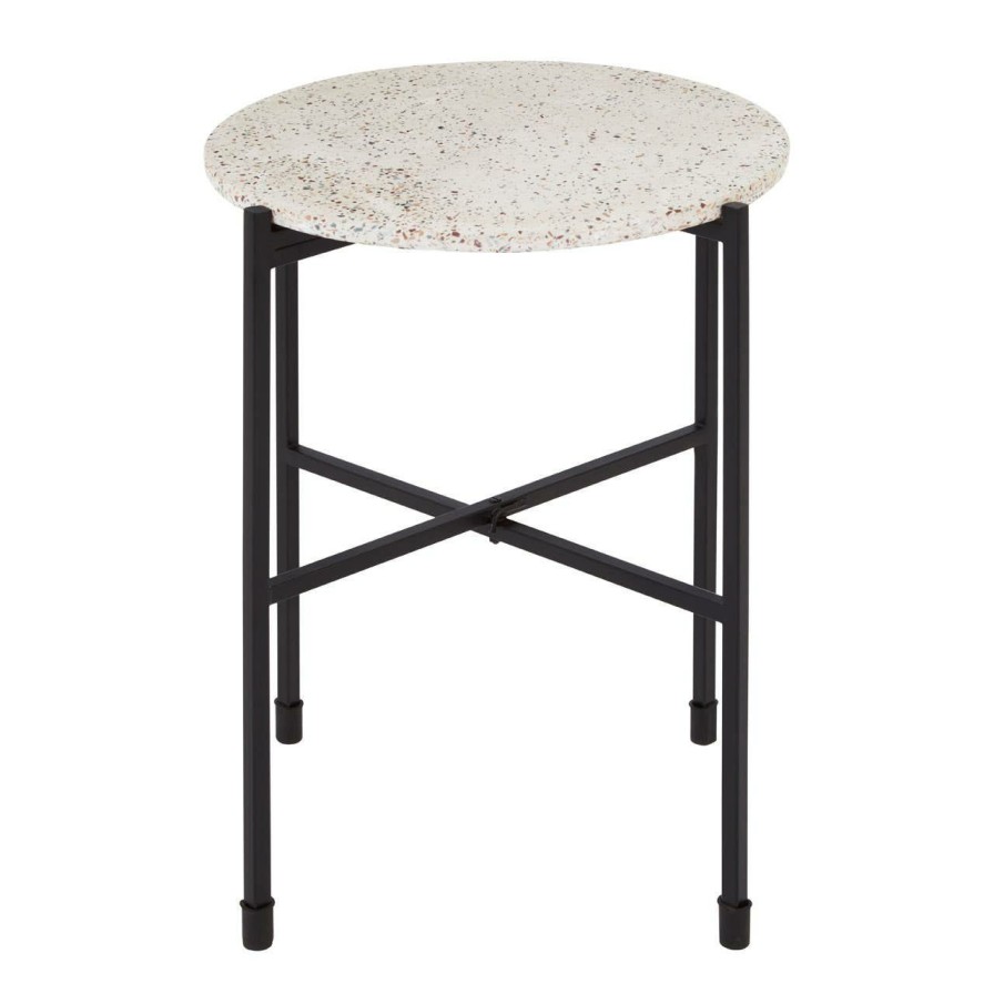 FURNITURE Fifty Five South Side Tables | Templar Terrazzo And Iron Table