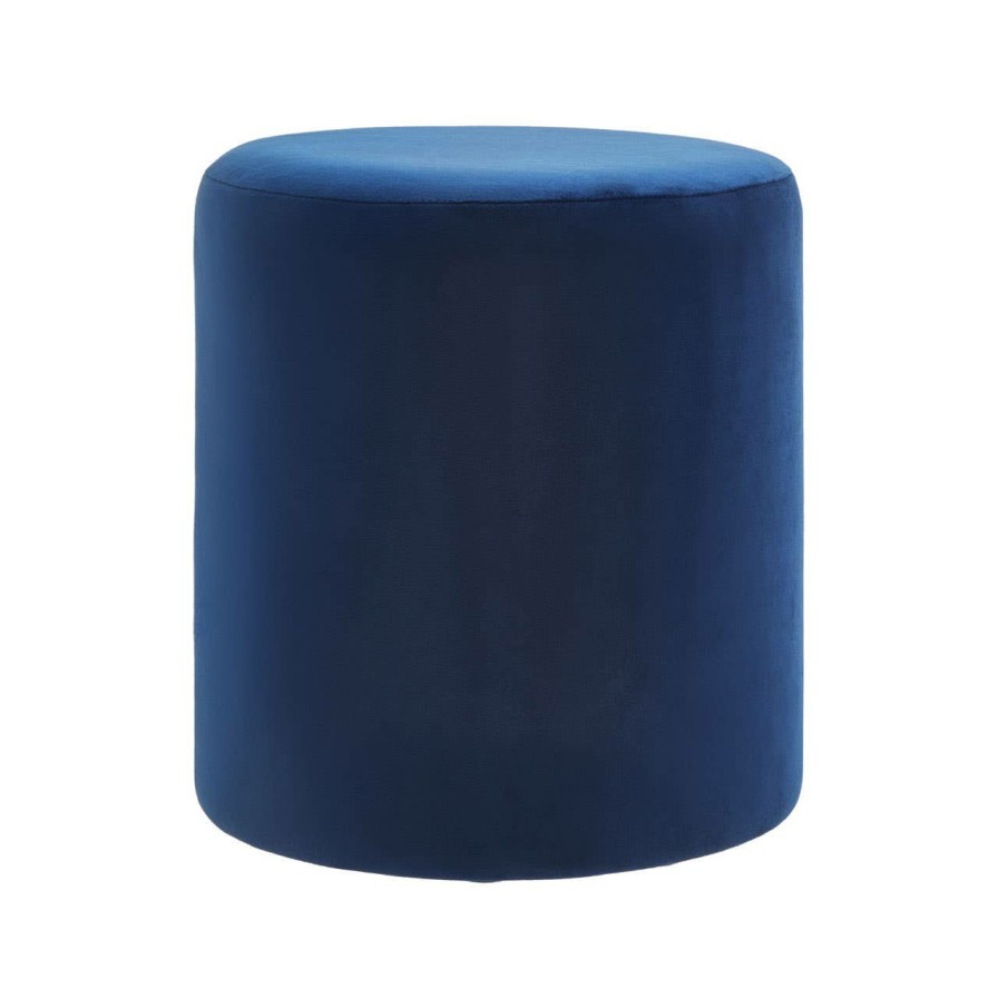 FURNITURE Premier Stools | Haley Midnight Blue Round Stool