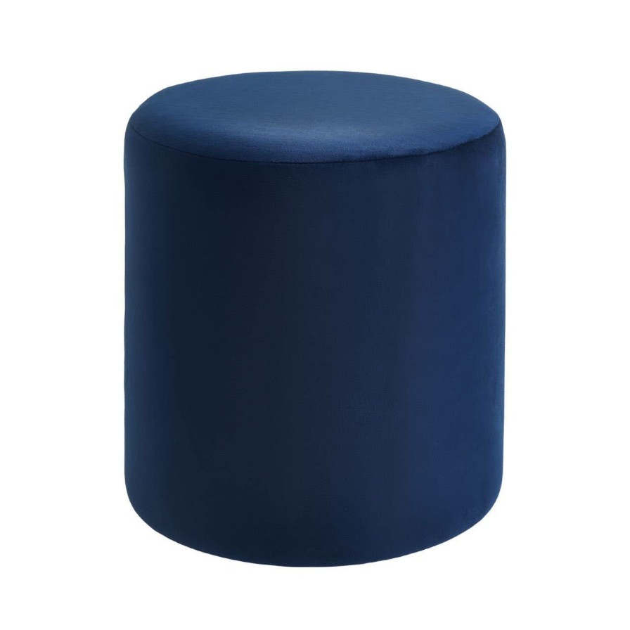 FURNITURE Premier Stools | Haley Midnight Blue Round Stool