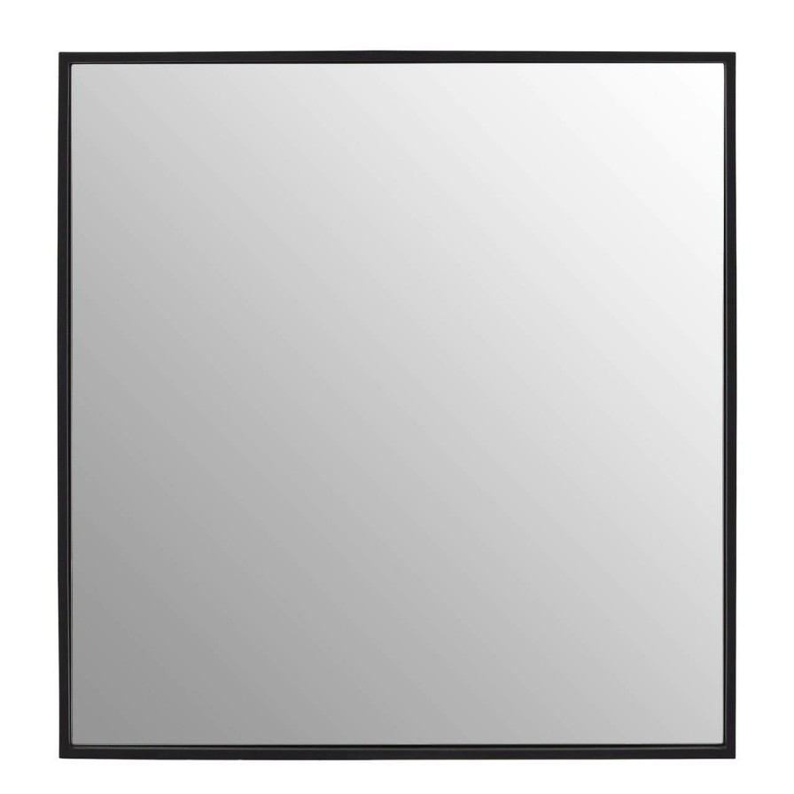 Bathe and Utility Premier Mirrors | Matt Black Medium Square Wall Mirror