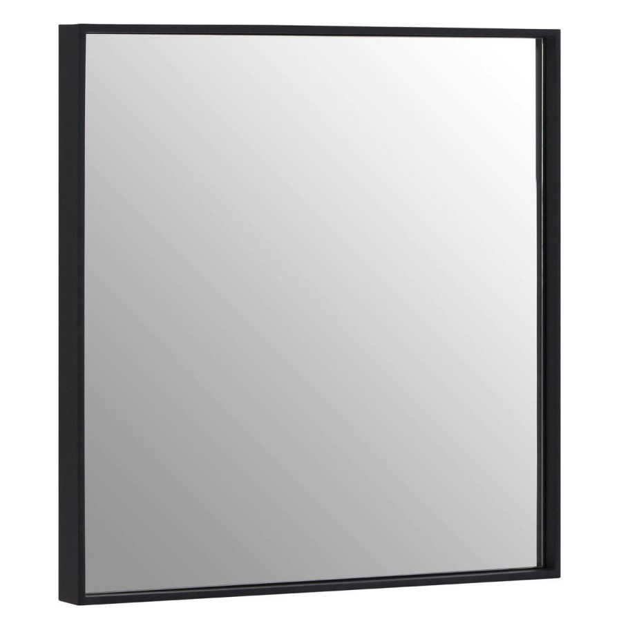 Bathe and Utility Premier Mirrors | Matt Black Medium Square Wall Mirror