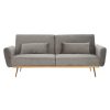 FURNITURE Premier Seating | Hatton Grey Velvet Sofa Bed