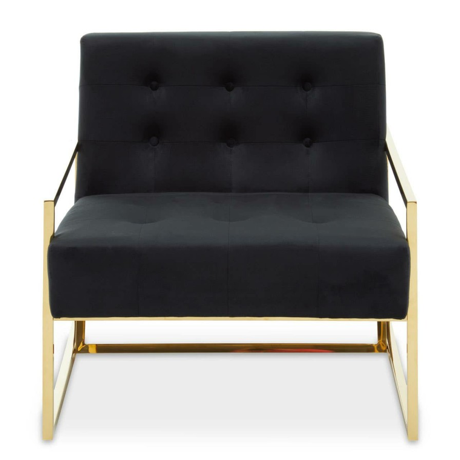 FURNITURE Fifty Five South Seating | Azalea Black Velvet Chair