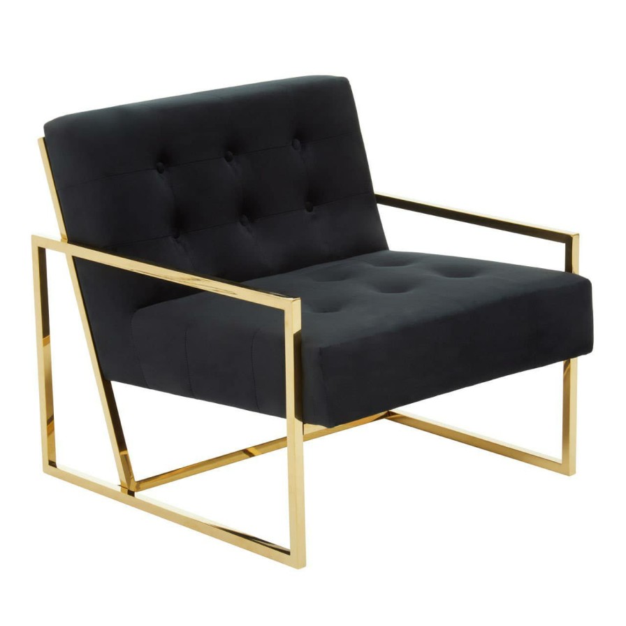 FURNITURE Fifty Five South Seating | Azalea Black Velvet Chair