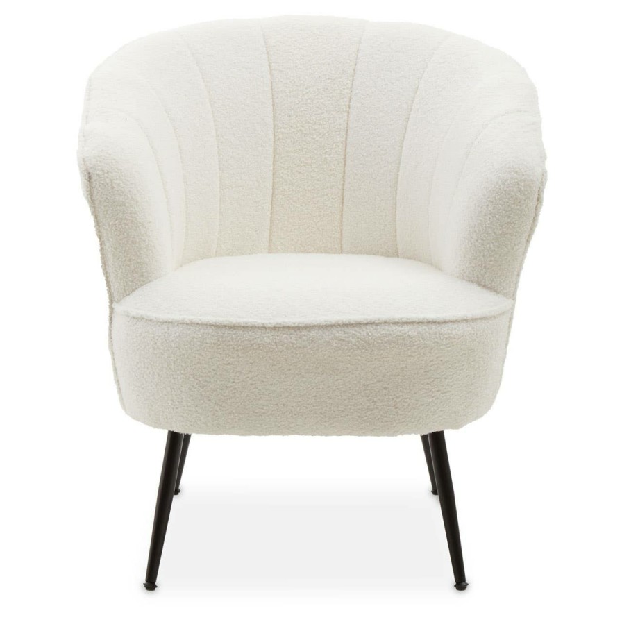 FURNITURE Fifty Five South Seating | Yazmin Channel Armchair With Black Legs