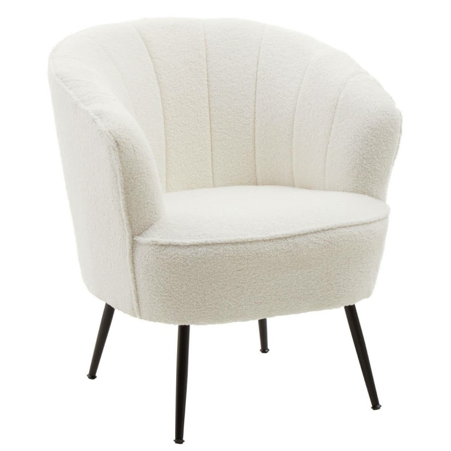 FURNITURE Fifty Five South Seating | Yazmin Channel Armchair With Black Legs