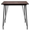 FURNITURE Premier Side Tables | District Black Metal And Elm Wood Table