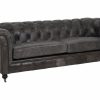 FURNITURE Fifty Five South Seating | Victor Dark Grey Leather Chesterfield Sofa