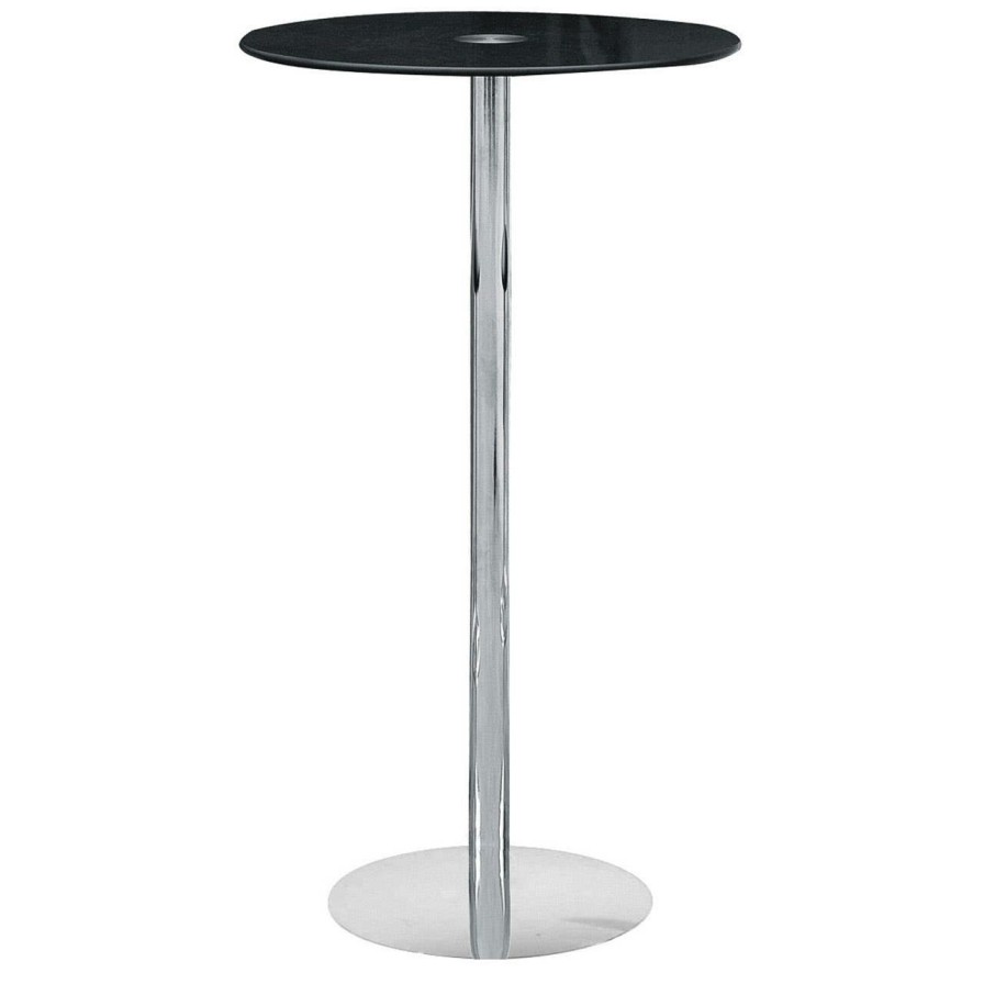 FURNITURE Premier Bar Tables | Black Tempered Glass Bar Table