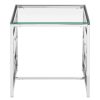 FURNITURE Premier Side Tables | Allure Clear Glass And Silver Base End Table