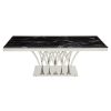 FURNITURE Fifty Five South Coffee Tables | Arenza Black Marble And Silver Coffee Table