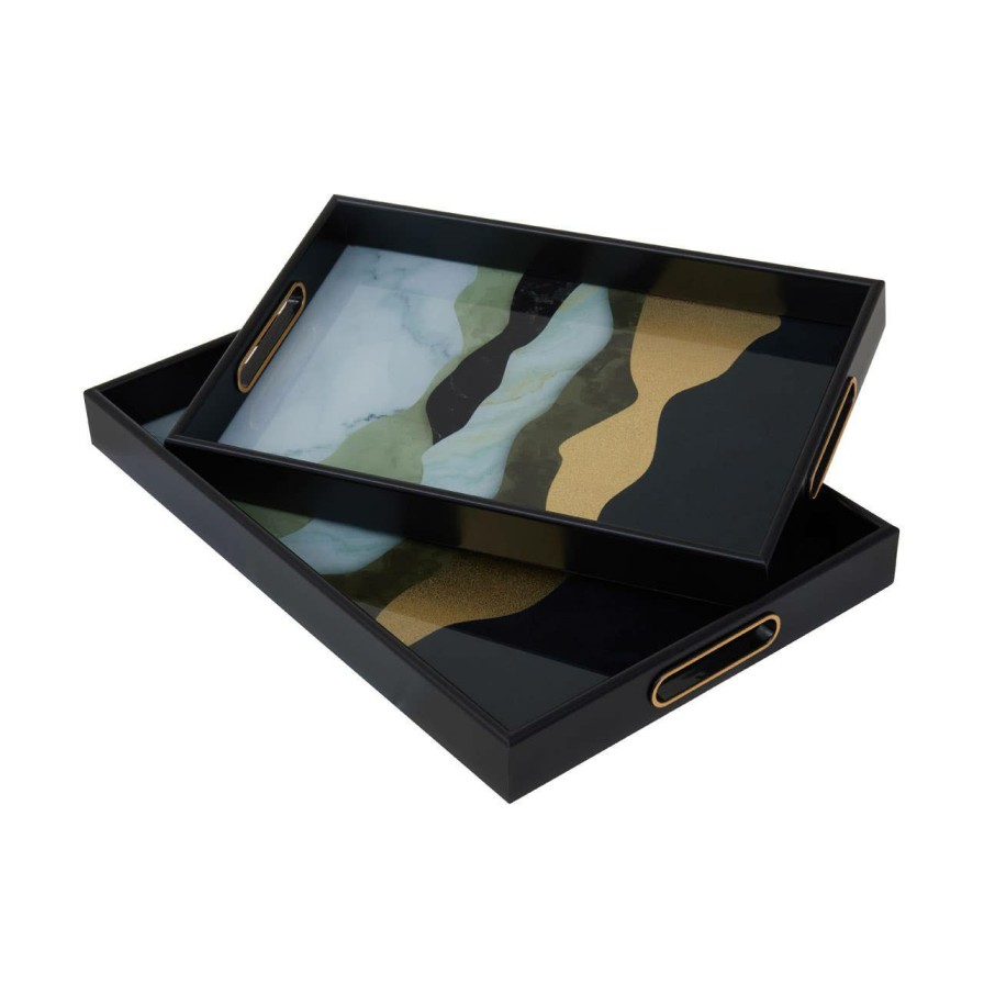 Accessories Premier Trays and Coasters | Celina Set Of Two Rectangular Trays Assorted Colour