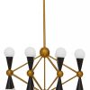 Accessories Fifty Five South Ceiling Lights | Okra Brass And Black Metal Pendant Light