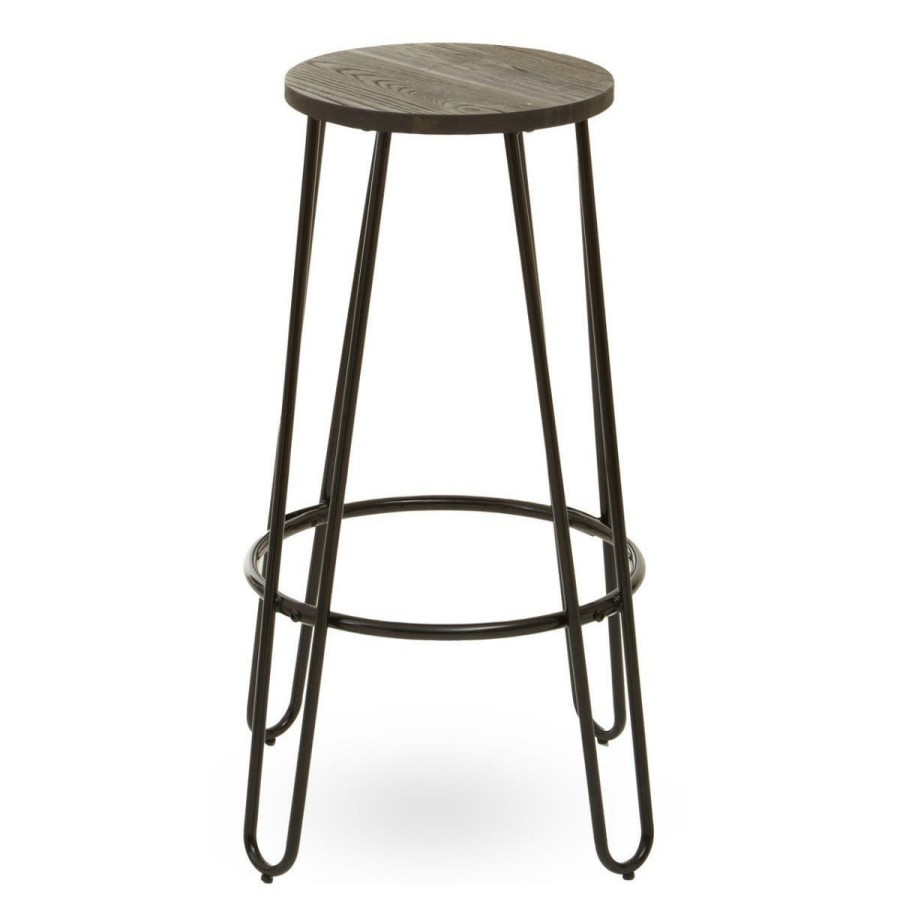 FURNITURE Premier Bar Seating | District Black Finish Metal Frame Bar Stool