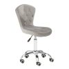 FURNITURE Premier Seating | Grey Velvet Buttoned Home Office Chair