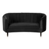 FURNITURE Premier Seating | Manaz Black 2 Seat Sofa