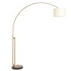 Accessories Fifty Five South Floor Lamps | Hubert Brass Finish Arc Floor Lamp