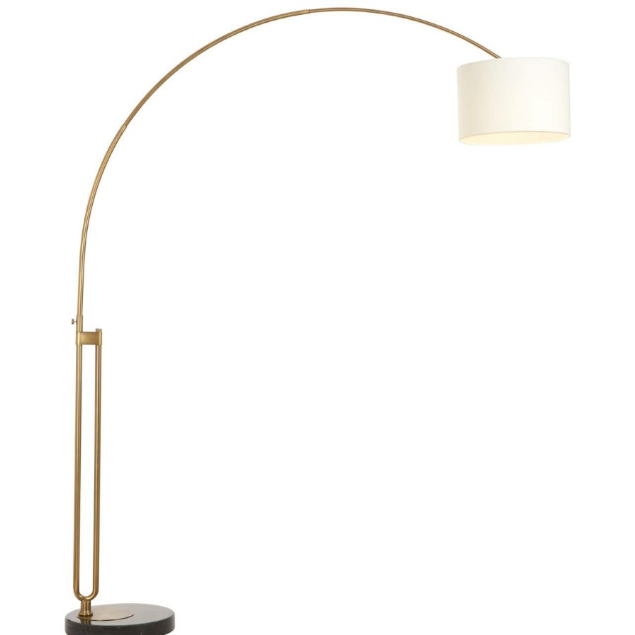 Accessories Fifty Five South Floor Lamps | Hubert Brass Finish Arc Floor Lamp