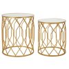 FURNITURE Premier Side Tables | Avantis Set Of 2 Gold Frame Round Side Tables