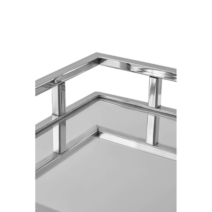 Accessories Fifty Five South Trays and Coasters | Cruzar Silver Square Tray