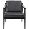 FURNITURE Fifty Five South Seating | Kendari Black Leather Chair