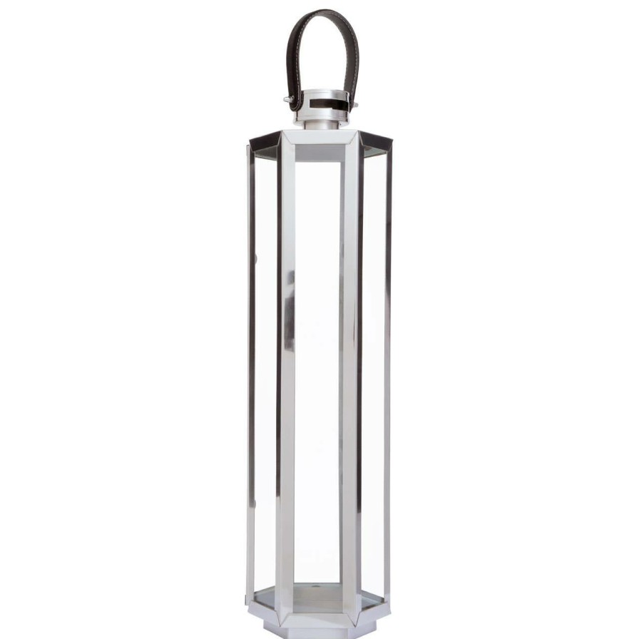 Accessories Fifty Five South Lanterns | Herber Large Silver Finish Lantern