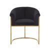 FURNITURE Fifty Five South Dining Chairs | Vogue Black Velvet And Matte Gold Dining Chair