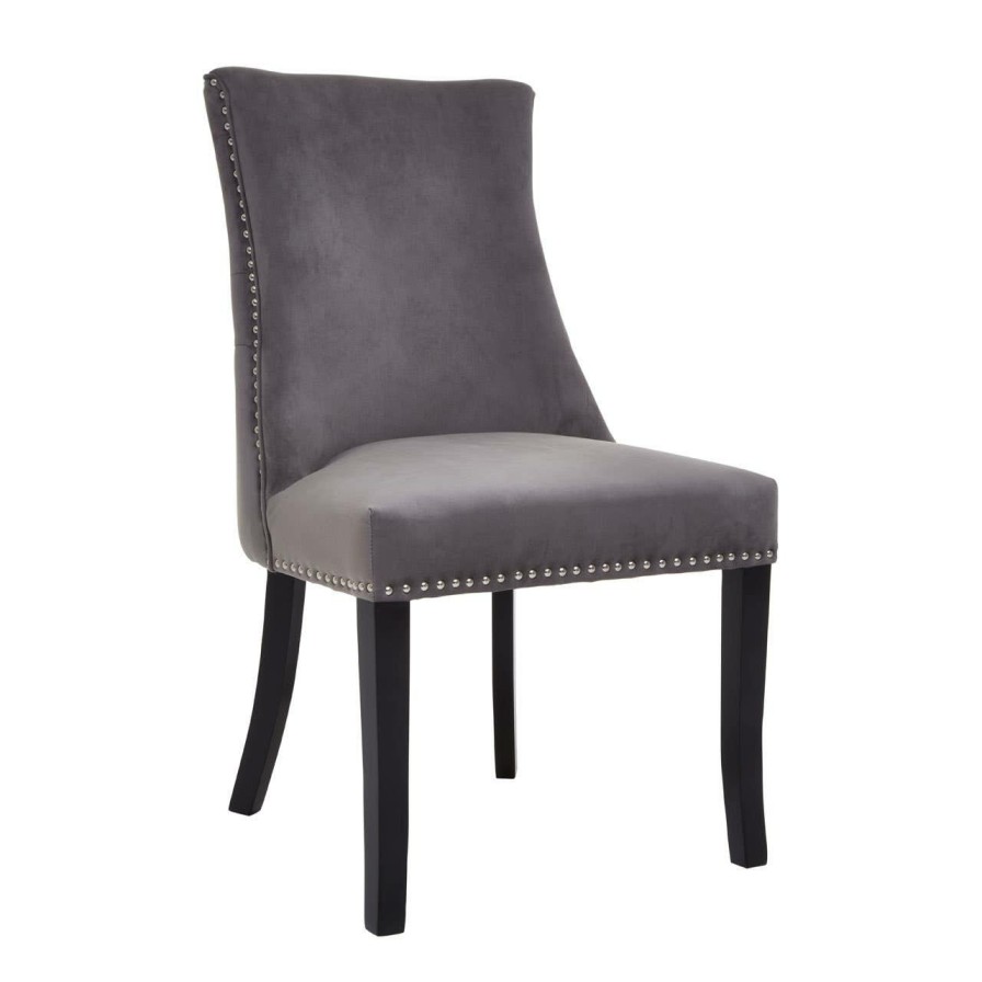 FURNITURE Fifty Five South Seating | Kensington Townhouse Dark Grey Dining Chair