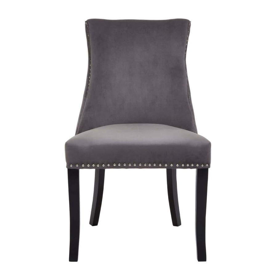 FURNITURE Fifty Five South Seating | Kensington Townhouse Dark Grey Dining Chair