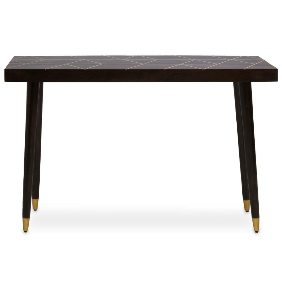 FURNITURE Fifty Five South Console Tables | Naro Mango Wood And Gold Finishing Console Table