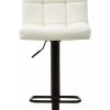 FURNITURE Fifty Five South Seating | Baina White Leather Effect Quilted Bar Stool