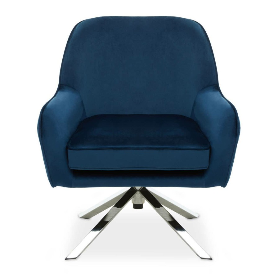 FURNITURE Fifty Five South Seating | Avery Midnight Velvet Chair