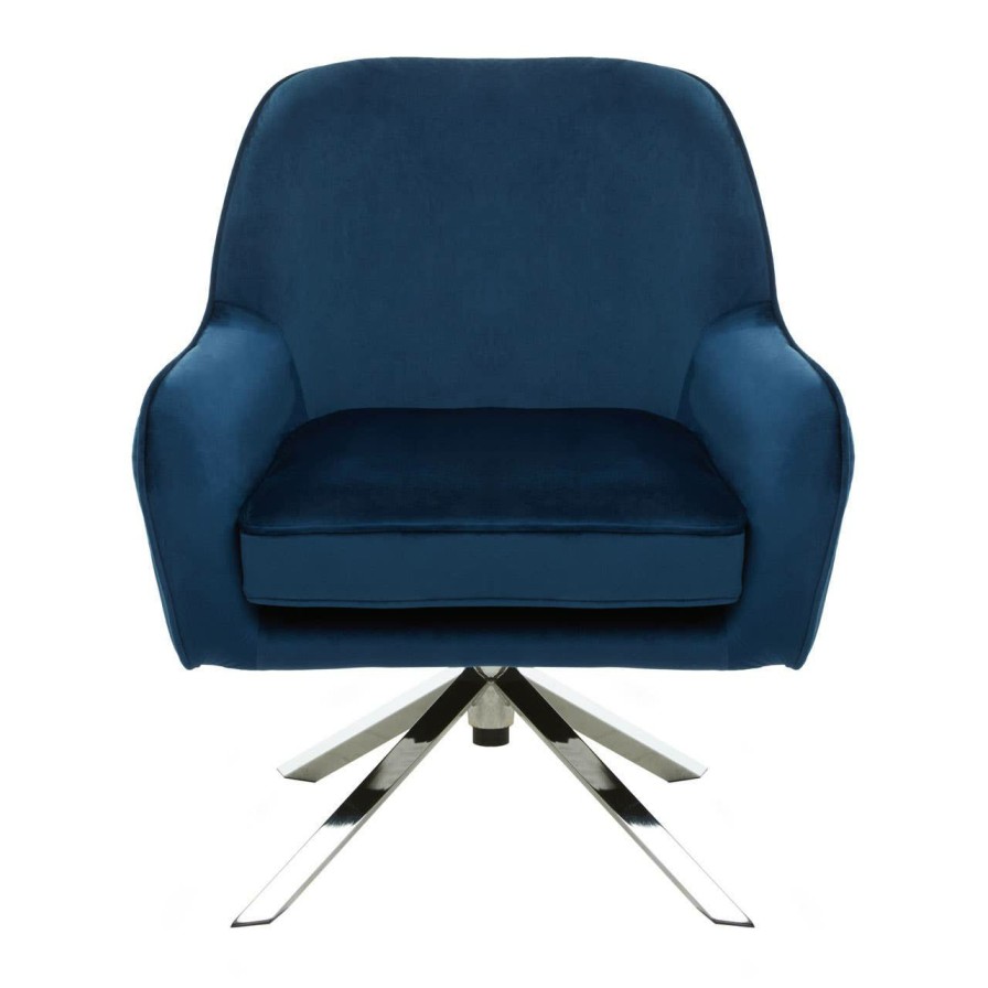 FURNITURE Fifty Five South Seating | Avery Midnight Velvet Chair