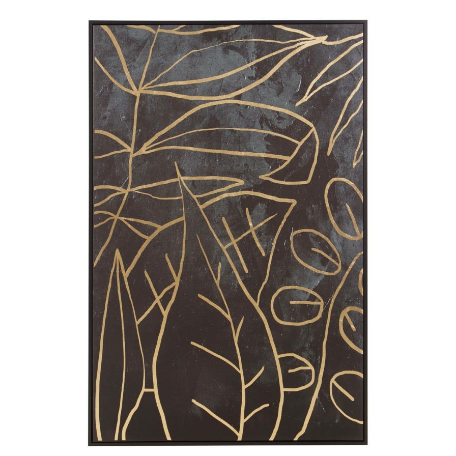 Accessories Fifty Five South Wall Art and Canvases and Hangings | Astratto Canvas Black And Gold Wall Art