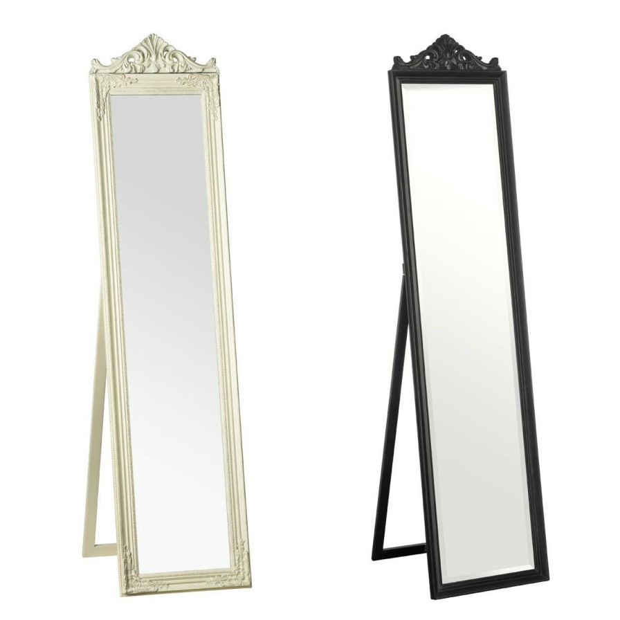 Bathe and Utility Premier Mirrors | Boudoir Floorstanding Mirror With Matt Black Finish