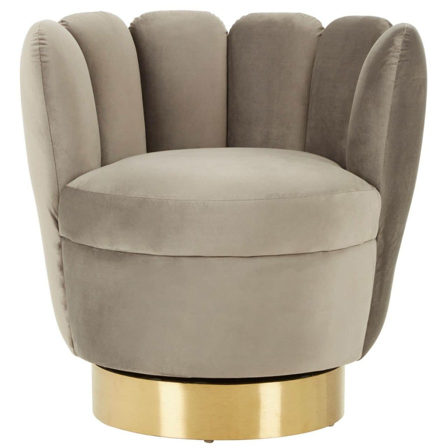 FURNITURE Fifty Five South Seating | Beauly Grey Velvet Chair