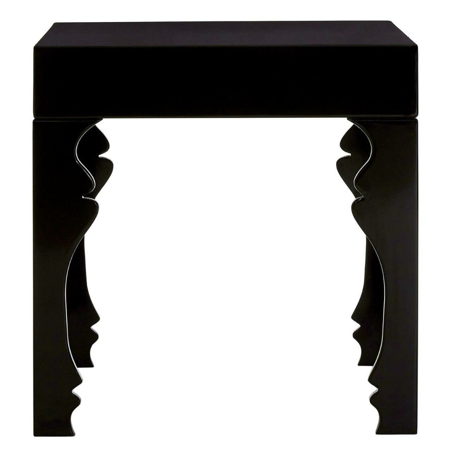 FURNITURE Premier Side Tables | Luis Black High Gloss Finish Side Table