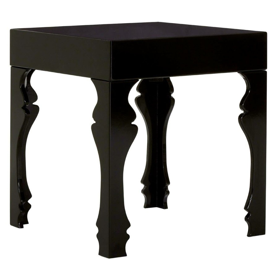 FURNITURE Premier Side Tables | Luis Black High Gloss Finish Side Table