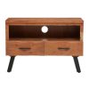 FURNITURE Fifty Five South Media and TV Units | Nashik Two Drawer Acacia Media Unit