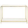 FURNITURE Fifty Five South Console Tables | Novi Glass And Gold Frame Side Table