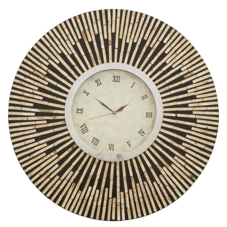 Accessories Fifty Five South Wall Clocks | Palu Black And Gold Wall Clock