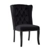 FURNITURE Fifty Five South Seating | Kensington Townhouse Black Velvet Dining Chair