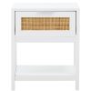 FURNITURE Premier Storage | Sherman White Wood Side Table